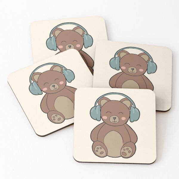 Item preview, Cute bear with headphones. Autism/ AuDHD/ ADHD/ neurodiversity designed and sold by NeurodiverseTea.
