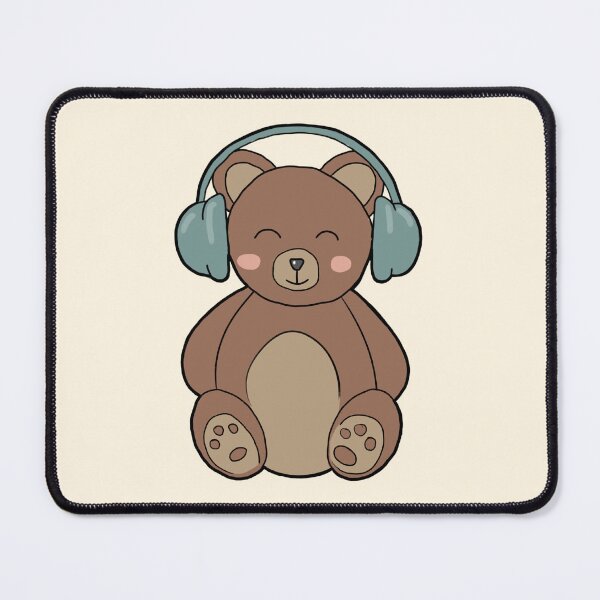 Item preview, Cute bear with headphones. Autism/ AuDHD/ ADHD/ neurodiversity designed and sold by NeurodiverseTea.