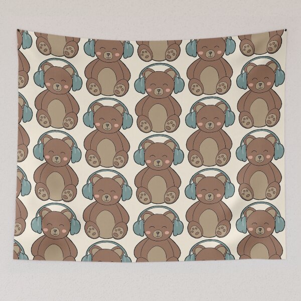 Item preview, Cute bear with headphones. Autism/ AuDHD/ ADHD/ neurodiversity designed and sold by NeurodiverseTea.