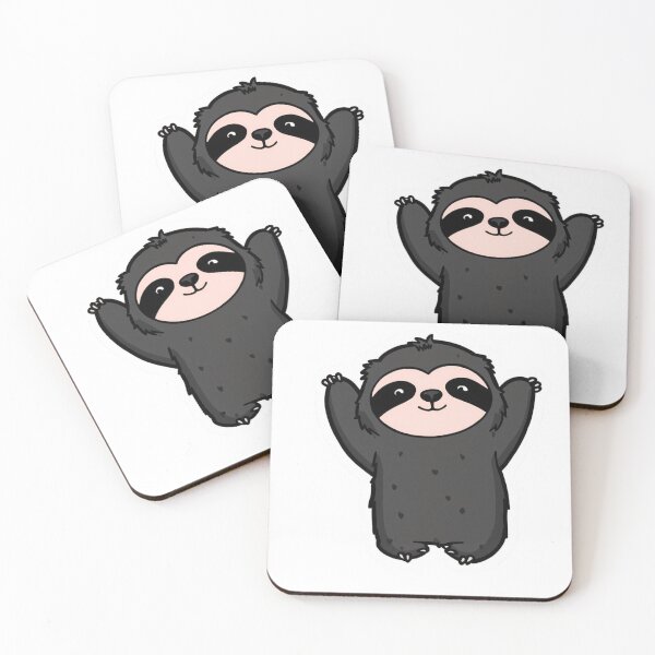 Item preview, Cute Black Sloth Vector Sticker – Playful Cartoon Sloth T-Shirt Design. designed and sold by printeGear.