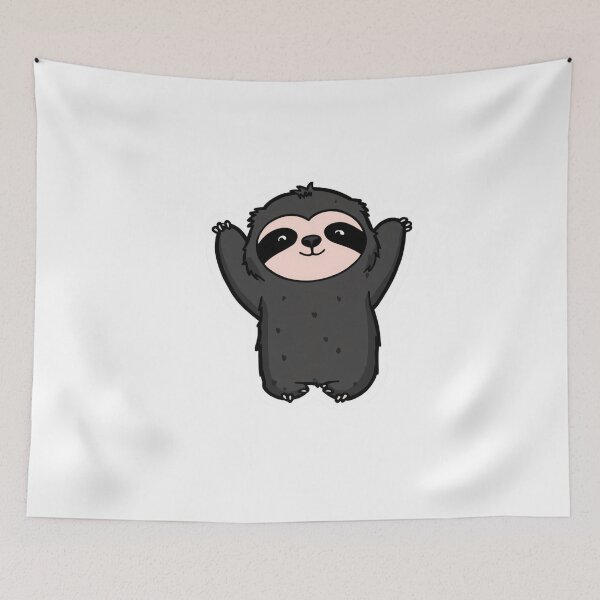 Item preview, Cute Black Sloth Vector Sticker – Playful Cartoon Sloth T-Shirt Design. designed and sold by printeGear.