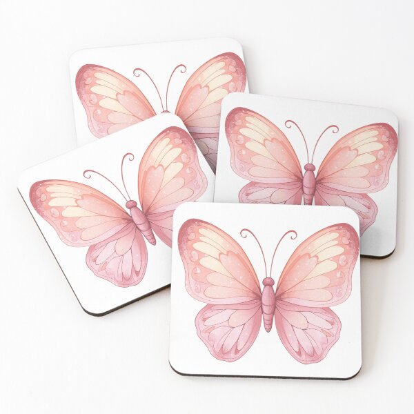 Item preview, Pastel Butterfly with Heart-Shaped Wings – Cute Soft Illustration designed and sold by LumaButterfly.