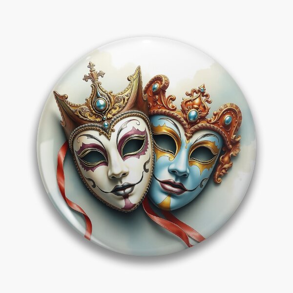 Item preview, Detailed Venetian Mask | Watercolor Style designed and sold by UnhingedBird.