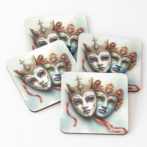 Item preview, Detailed Venetian Mask | Watercolor Style designed and sold by UnhingedBird.