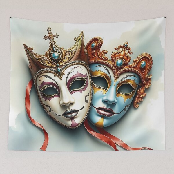 Item preview, Detailed Venetian Mask | Watercolor Style designed and sold by UnhingedBird.