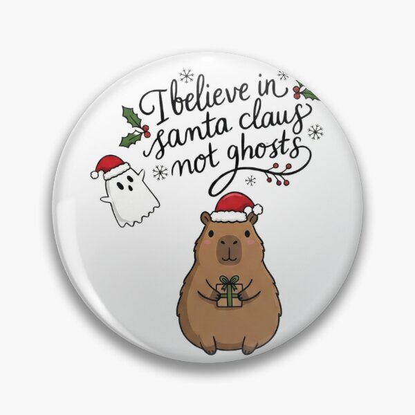 Item preview, I Believe in Santa Not Ghosts - Cute Capybara Christmas designed and sold by TeezOfMadness.