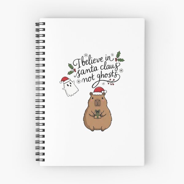 Item preview, I Believe in Santa Not Ghosts - Cute Capybara Christmas designed and sold by TeezOfMadness.