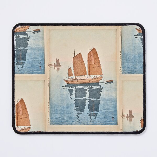 Item preview, Sailing Boats Forenoon by Yoshida Hiroshi : Tranquil Maritime Japanese Poster designed and sold by artofuniverse.