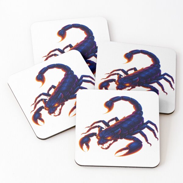 Item preview, Neon Scorpion Dark Fantasy Illustration designed and sold by GlowAIDesigns.