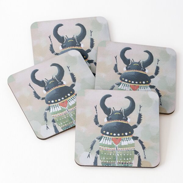 Item preview, Ornate Beetle on Pastel Background designed and sold by lautir.