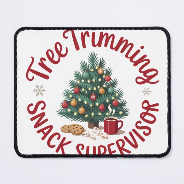 Item preview, Tree Trimming Snack Supervisor Christmas Shirt - Funny Holiday Foodie Tee designed and sold by GiftsForge.