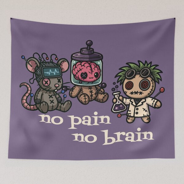 Item preview, No Pain, No Brain designed and sold by Ghost on Toast.