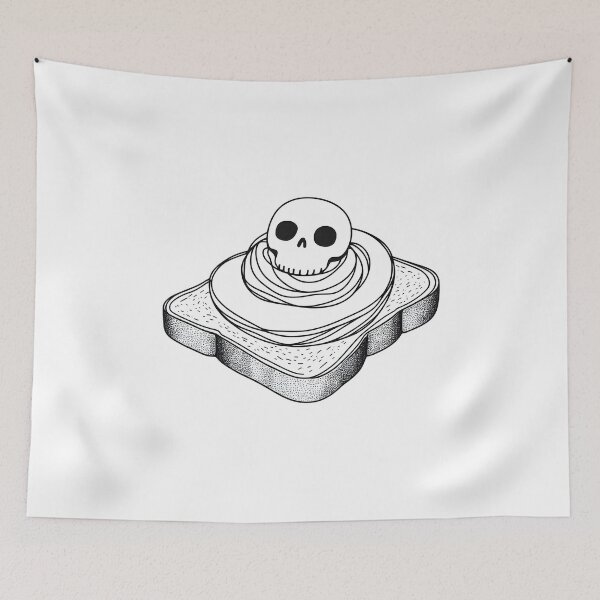 Item preview, Funny Rye Bread Slice with a Skull Drawing designed and sold by GREENZ0NE.