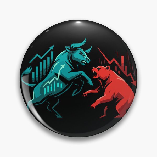 Item preview, Stock market bull bear chart profit stock exchange gift designed and sold by Pineapple-Tree.