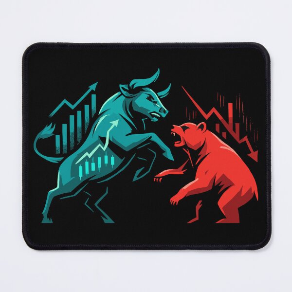 Item preview, Stock market bull bear chart profit stock exchange gift designed and sold by Pineapple-Tree.