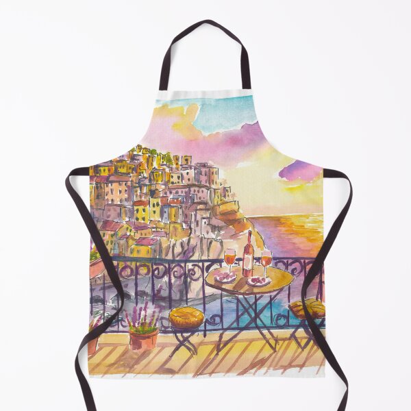 Item preview, Tranquil Manarola Cinque Terre Balcony Sunset Sea View designed and sold by artshop77.