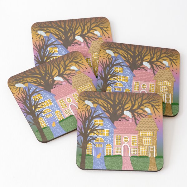 Item preview, Cozy Cottages in Autumn designed and sold by MarcyBrennanArt.