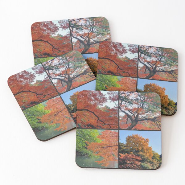 Item preview, Japanese Garden fall foliage autumn leaves collage designed and sold by TalBright.