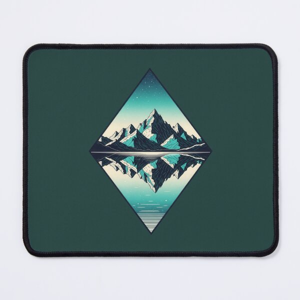 Item preview, Crystal Mountain Reflection – Minimal Geometric Landscape designed and sold by NoctaHike.