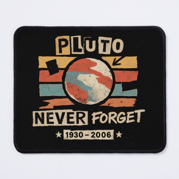 Item preview, Pluto Never Forget Retro Orbit Remembrance designed and sold by SkeletonsDanger.