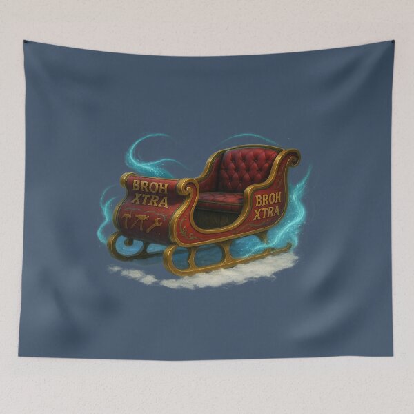 Item preview, Christmas Joyful Sleigh Superhero Art designed and sold by BROHLine Studio.