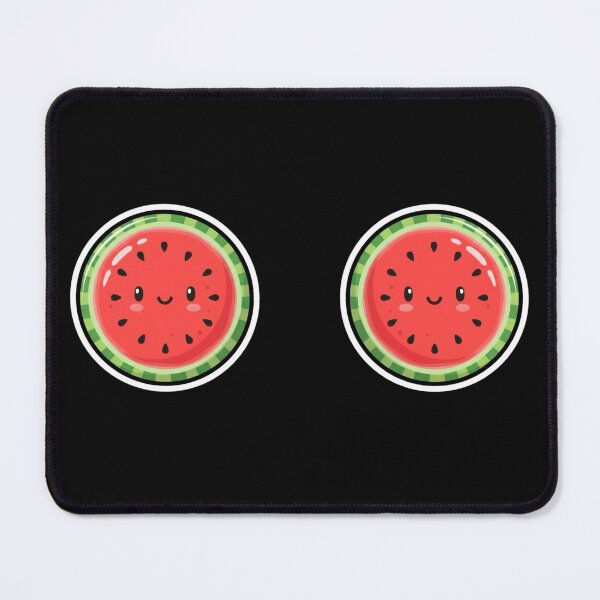 Item preview, Cheeky Watermelon Duo – Cute Cartoon Fruit Placement Parody  designed and sold by Whisky1111.