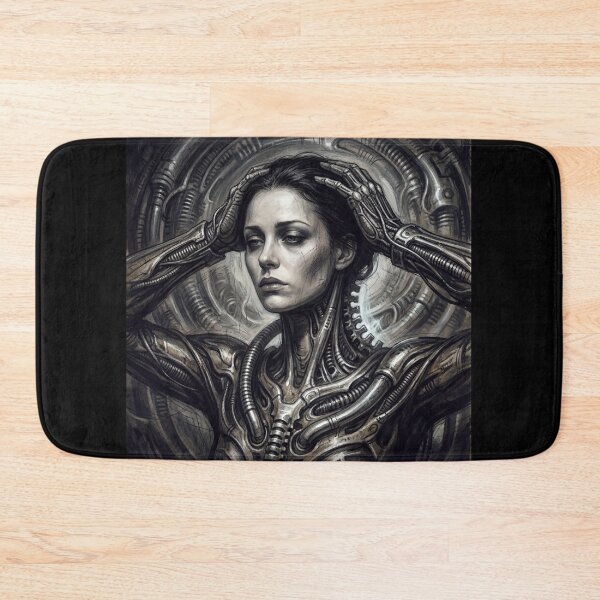 Item preview, Scifi Biomecahnical portrait of a beautiful woman pinup art designed and sold by Vintage Designs +.
