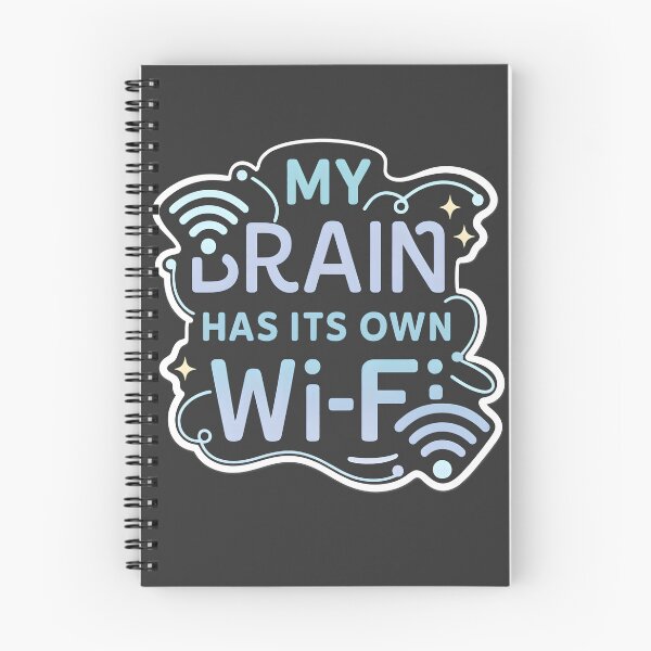 Item preview, My Brain Has Its Own WiFi ADHD Neurodivergent Quote designed and sold by PunchDrop.