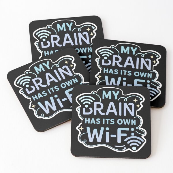 Item preview, My Brain Has Its Own WiFi ADHD Neurodivergent Quote designed and sold by PunchDrop.