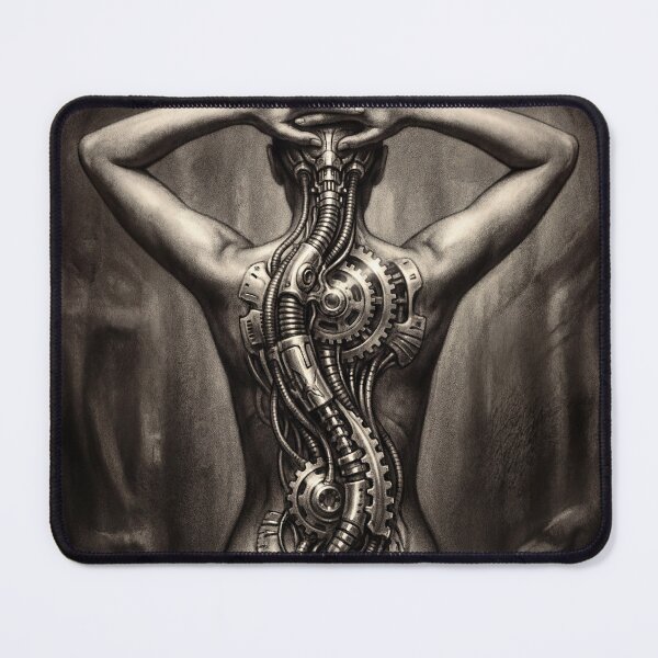 Item preview, Scifi Biomechanical portrait of a beautiful woman pinup art designed and sold by Vintage Designs +.