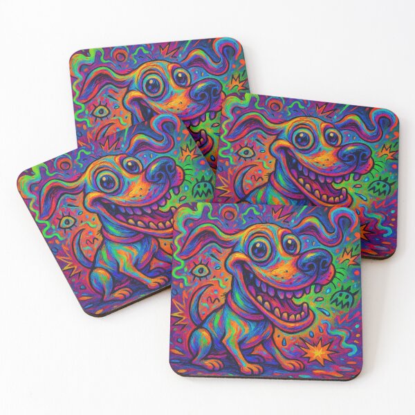 Item preview, Psychedelic Labrador Chaos – Colorful Trippy Dog Art designed and sold by Darlin8888.