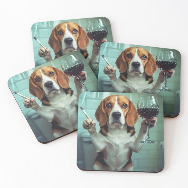 Item preview, Classy Beagle Drinking Wine On Toilet designed and sold by vk09.