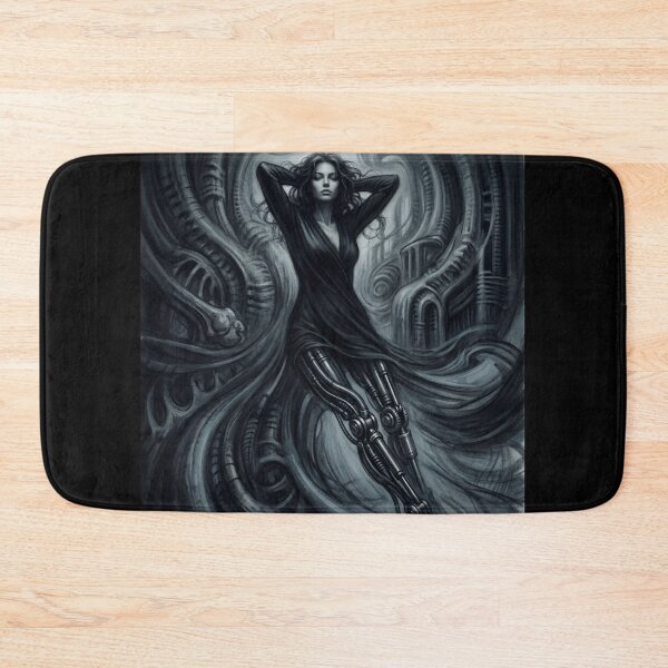 Item preview, Scifi Biomechanical portrait of a beautiful woman pinup art designed and sold by Vintage Designs +.