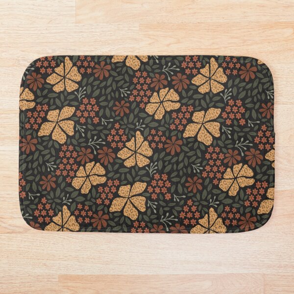 Item preview, Rustic orange and yellow leopard flowers with dark background  designed and sold by SaltyCoveStudio.