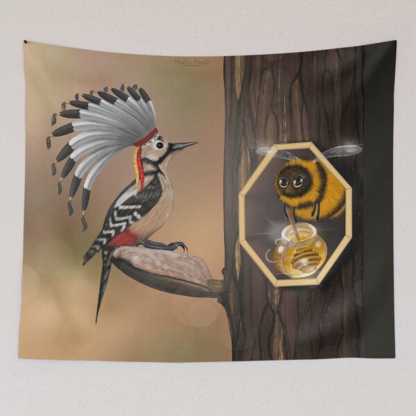 Item preview, The woodpecker chief and the jar of honey designed and sold by Maria Monid.
