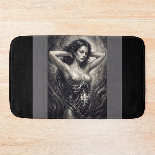Item preview,  Scifi Biomechanical portrait of a beautiful woman pinup art designed and sold by Vintage Designs +.
