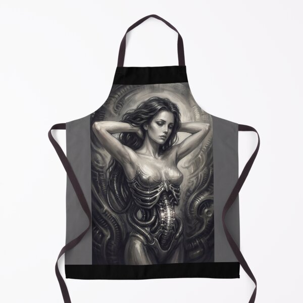 Item preview,  Scifi Biomechanical portrait of a beautiful woman pinup art designed and sold by Vintage Designs +.