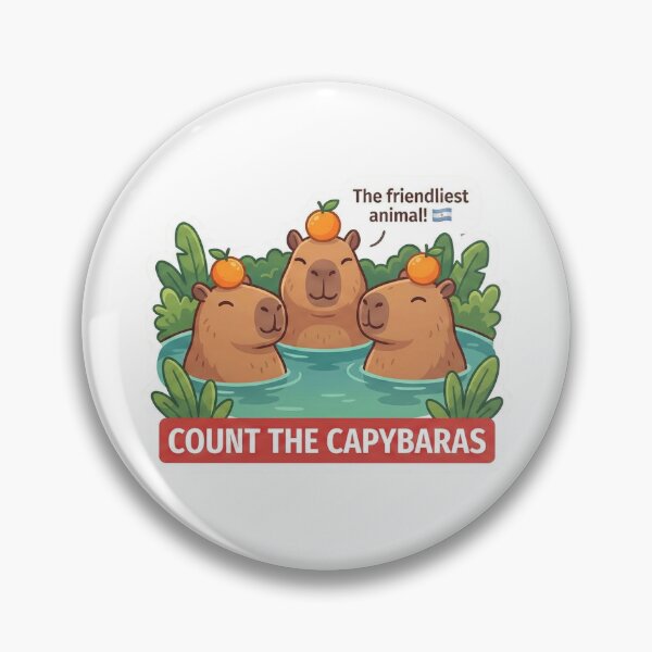 Artikelvorschau, Capybara-Freunde – Zähle die Capybaras! Niedlicher Magnet für Kinder entworfen und verkauft von MiracleDroplet.