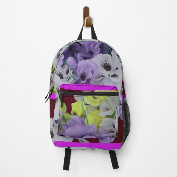 Item preview, Colotful flowers on burgundy background designed and sold by kenkortner.