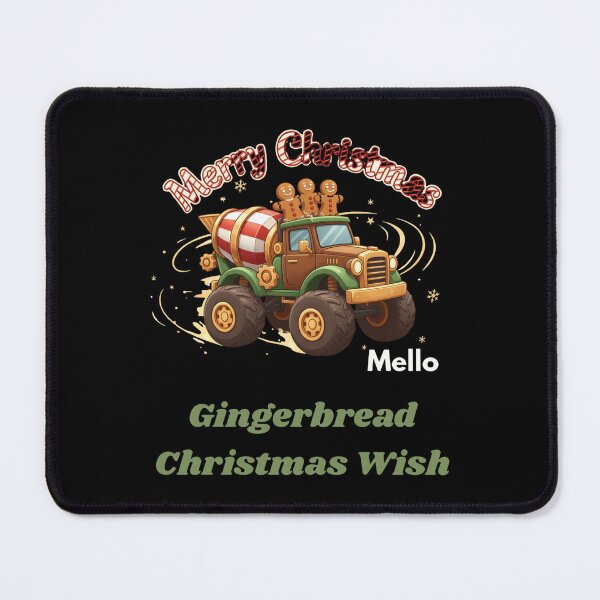 Item preview, Merry Christmas Cute Gingerbread Mello Mixer Truck Graphic designed and sold by Rescoploser.