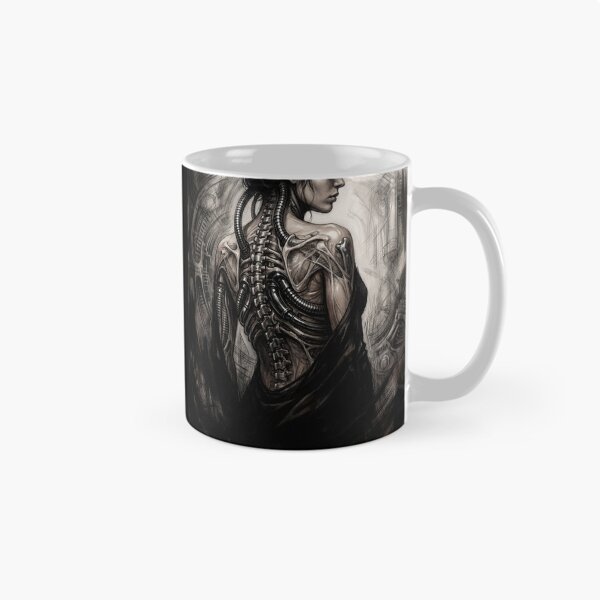 Item preview,  Scifi Biomechanical portrait of a beautiful woman pinup art designed and sold by Vintage Designs +.