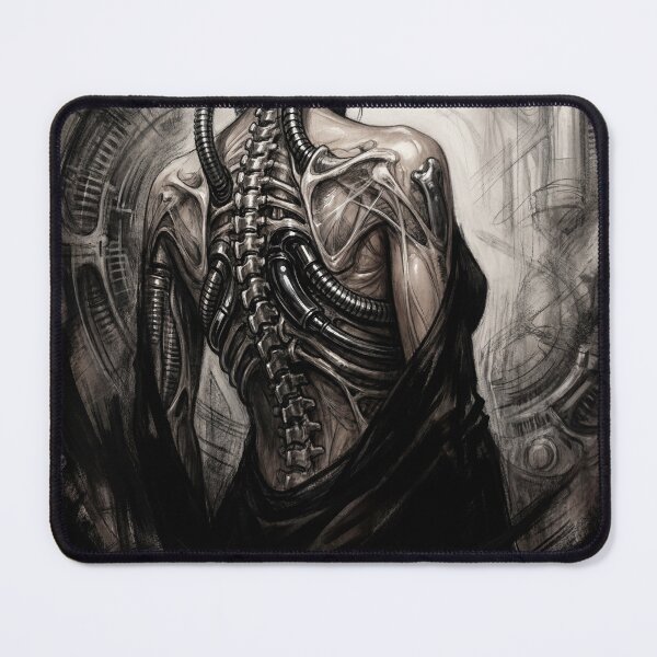Item preview, Scifi Biomechanical portrait of a beautiful woman pinup art designed and sold by Vintage Designs +.