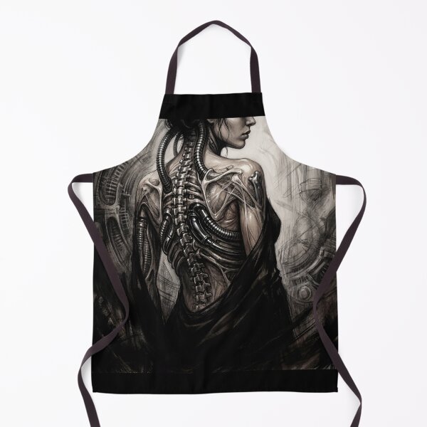 Item preview,  Scifi Biomechanical portrait of a beautiful woman pinup art designed and sold by Vintage Designs +.