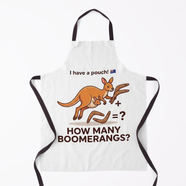 Item preview, Kangaroo & Joey – How Many Boomerangs? Australian Kids Magnet designed and sold by MiracleDroplet.