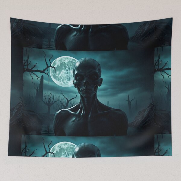 Item preview, Alien Under Moonlit Forest designed and sold by SassyArtistry.
