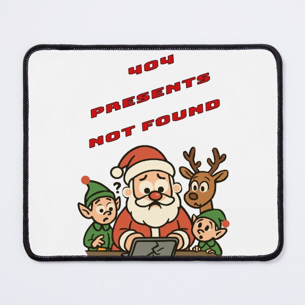 Item preview, “404 Presents Not Found” - Upset Santa, a funny print for a mug for gift lovers T-shirt with festive print designed and sold by Felia001.