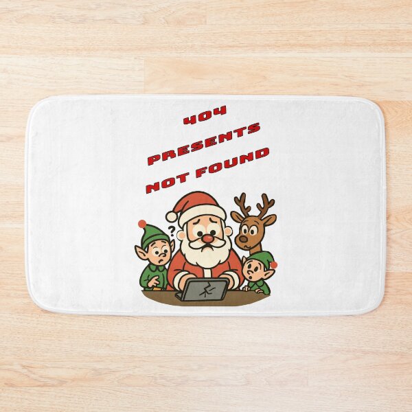 Item preview, “404 Presents Not Found” - Upset Santa, a funny print for a mug for gift lovers  T-shirt with festive print  designed and sold by Felia001.
