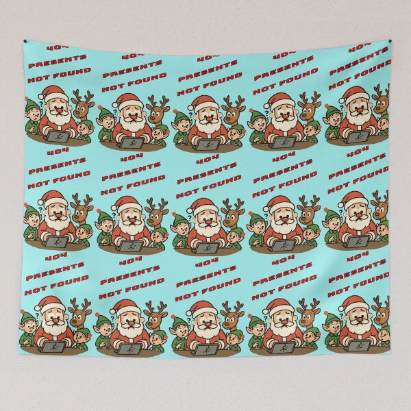 Item preview, “404 Presents Not Found” - Upset Santa, a funny print for a mug for gift lovers  T-shirt with festive print  designed and sold by Felia001.
