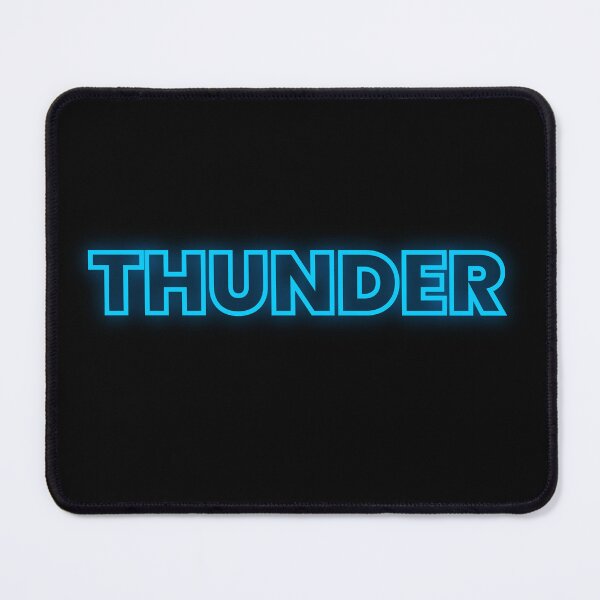 Item preview, THUNDER Neon Glow Typography – Bold Electric Text Design designed and sold by Artbyhannan.