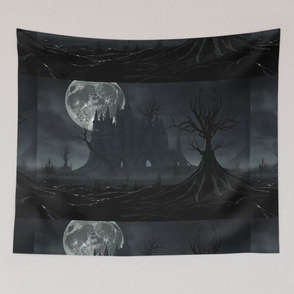 Item preview, Moonlit Haunted Castle Swamp designed and sold by SassyArtistry.